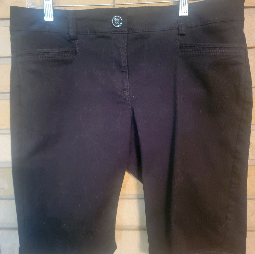 White House Black Market Black Slim Bermuda Short Size 10